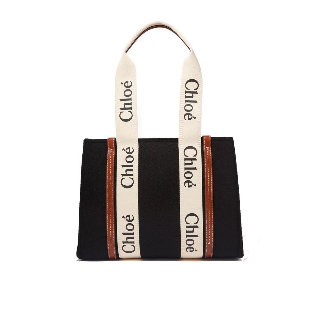 Chloé Black Wool Tote Bag